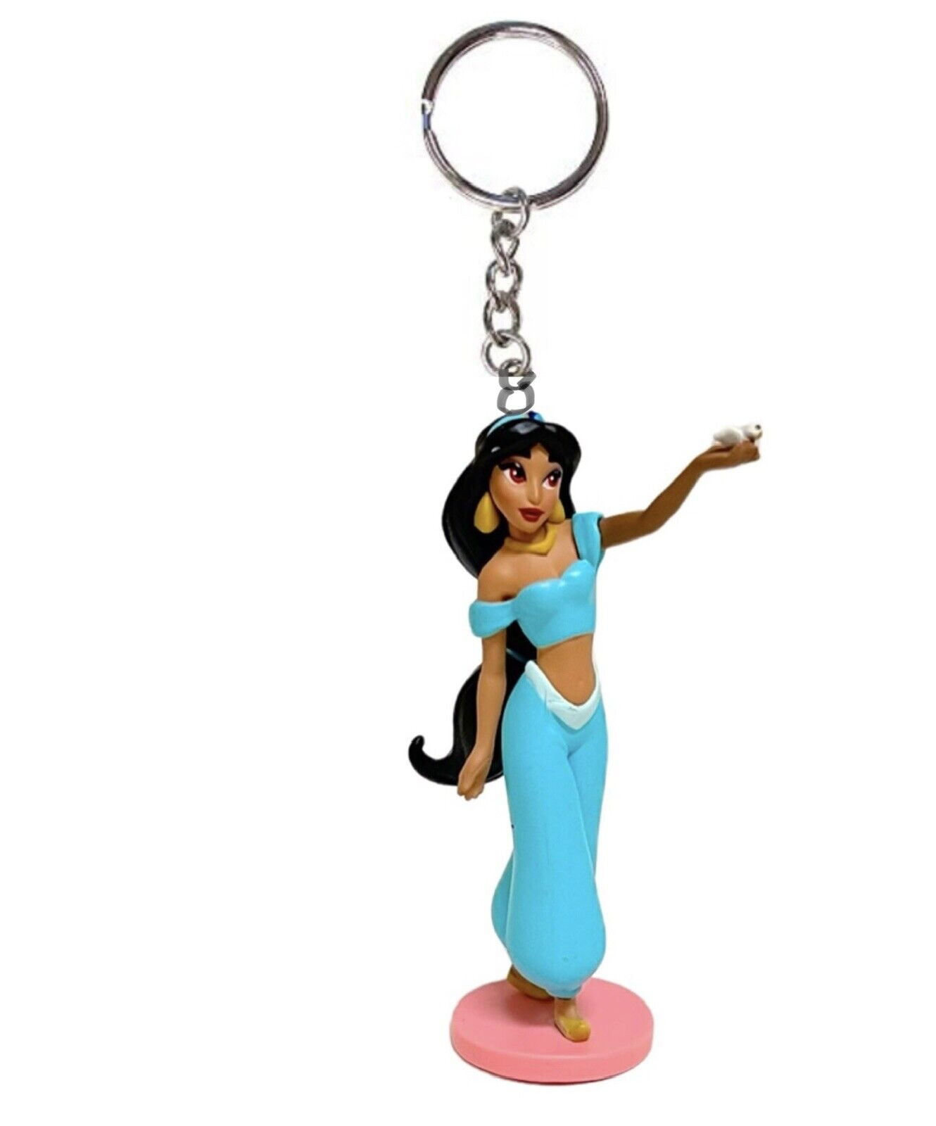 Princess Jasmine & Bird Key Ring Keychain Ornament Figurine Figure