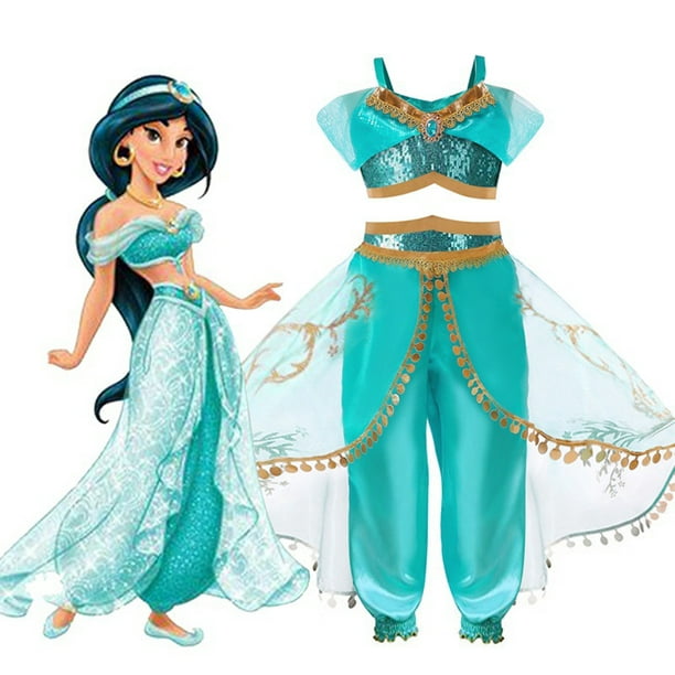 Princess Jasmine Costume for Girls Birthday Party Cosplay Halloween ...