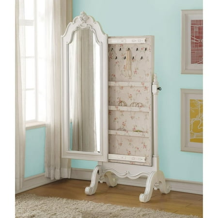 Acme Furniture Edalene Jewelry Armoire, Pearl White