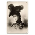 thumbnail image 1 of Princess Kaiulani in San Francisco - Crown Princess of Kingdom of Hawaii - Vintage B&W Photograph by I. W. Taber c.1895 - 8 x 12 inch Vintage Metal Tin Sign, 1 of 4