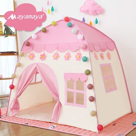 Ayamaya Princess Kids Play Tents, Fiber Rod Pink
