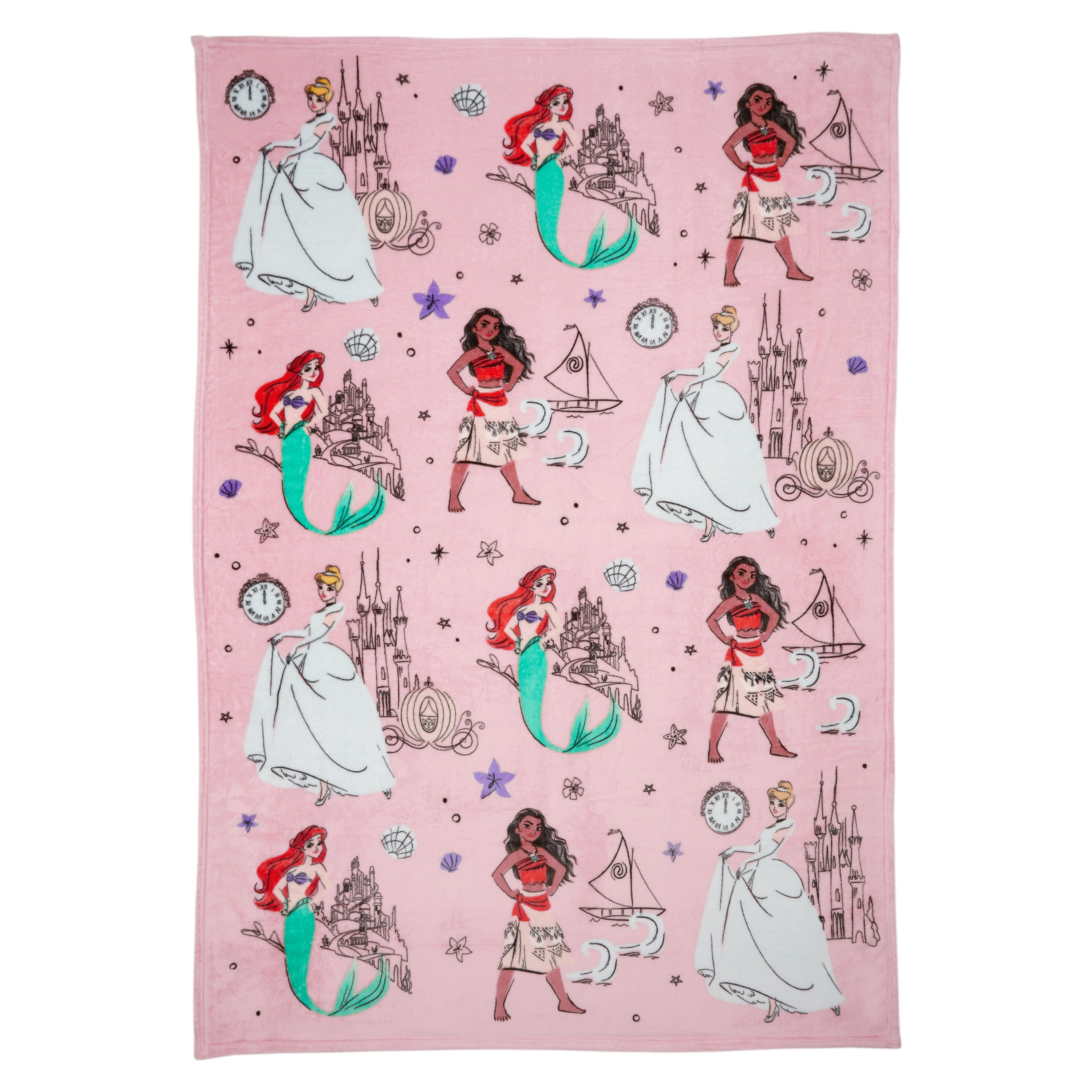 Princess Kids Plush Blanket, Twin/Full Size 62x90, Disney - Walmart.com