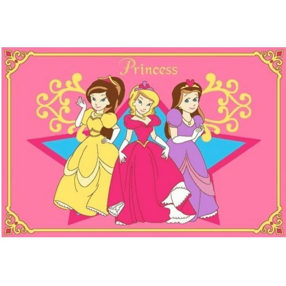Princess Kids Rug Collection PRINCESS DESIGN #4 (5 Ft. X 7 Ft.)
