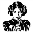 thumbnail image 1 of Princess Leia Vinyl Decal Sticker | Cars Trucks Vans Walls Laptops Cups | Black |6 X 5.5 inches | KCD979, 1 of 1