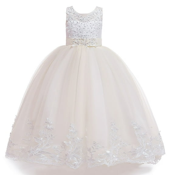 Princess Lilac Long Girls Pageant Dresses Kids Prom Puffy Tulle Ball Gown Girl Dress For Wedding Christmas