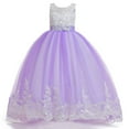 thumbnail image 1 of Princess Lilac Long Girls Pageant Dresses Kids Prom Puffy Tulle Ball Gown Girl Dress For Wedding Christmas, 1 of 5