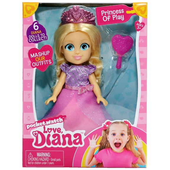 Princess Love Diana 6 inch Doll, For Ages 3+