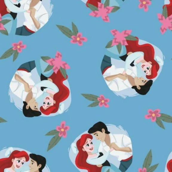 Princess Love Story Badges Fleece Fabric