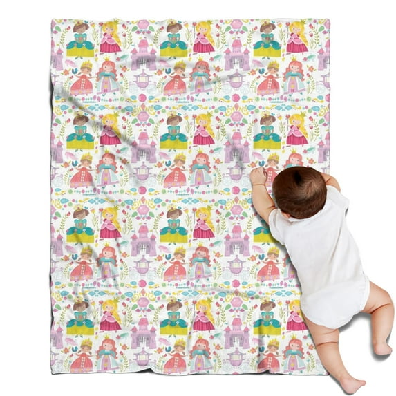 Princess Magic Pattern Blanket,Comfortable Soft Flannel Throw Blanket,All Season,Warm Lightweight Blankets for Sofa Bed Couch Living Room Chair,30"x40"