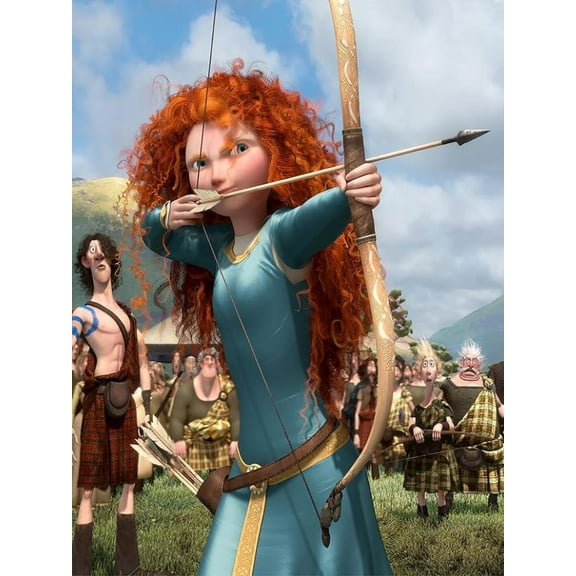 Princess Merida Diamond Art Painting Kits for Adults Brave Full Drill Diamond Paintings for Beginners, Round 5D Painting with Diamonds Pictures Gem Art Painting Kits DIY Crafts Kits 12x16inch