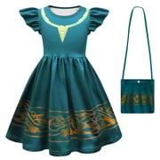Princess Dress for Girls Halloween Flutter Sleeve Costume Fancy-Dress