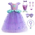 thumbnail image 1 of Princess Mermaid Costume Little Girls Dress Up for Birthday Party Carnival 3-9Y, 1 of 5