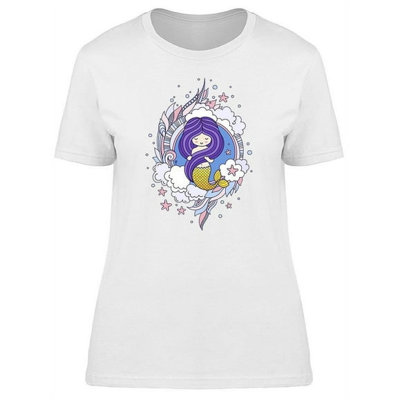 Princess Mermaid, Purple T-Shirt Women -Image by Shutterstock, Female Small