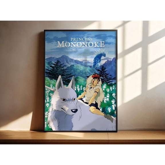 Princess Mononoke Poster Studio Ghibli Anime Wall Art Matte Vertical Decor 12x18 UNFRAMED
