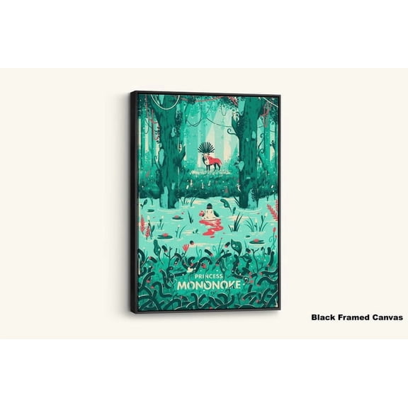 Princess Mononoke Poster Studio Ghibli Japanese Anime Wall Art Forest Scene Decor 16x24 UNFRAMED