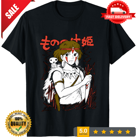 Princess Mononoke anime t-shirt,, new, HOT HOT- unisex,!! new,!!! new-art