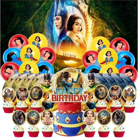 Princess Movie 2025 Birthday Party Supplies Balloons Paper Plates Decoration Cake Topper Decor Tableware Banner Backdrop