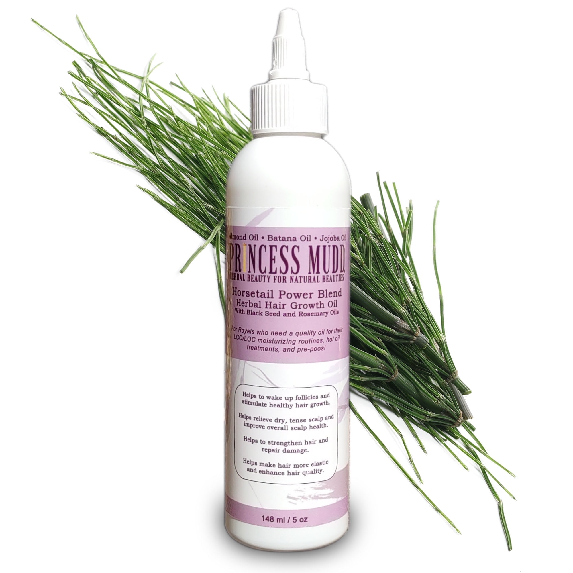 Princess Mudd Horsetail & Rosemary Strengthening Hair Oil, 5oz