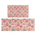 thumbnail image 1 of Princess Mushroom Castle Pattern Kitchen Rugs Sets Of 2,Anti Fatigue Kitchen Mat Rugs Non Slip Washable,Decorative Kitchen Floor Mats for Kitchen,Sink,Laundry,17"x30"+17"x47", 1 of 7