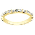 thumbnail image 1 of AFFY Princess & Natural Diamond Half Eternity Anniversary Ring In 14K Solid Yellow Gold (0.75 Ct), Size-13, 1 of 1