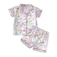 thumbnail image 1 of Princess Nightgowns for Toddler Girls 3T-4T Toddler Boys Satin 𝐏ajamas Sets Cute Animal Print Short 𝗟ounge Sl𝐞epwear 2025 Summer Kids Sl𝐞epers Soft N𝐢ghtgowns, 1 of 7