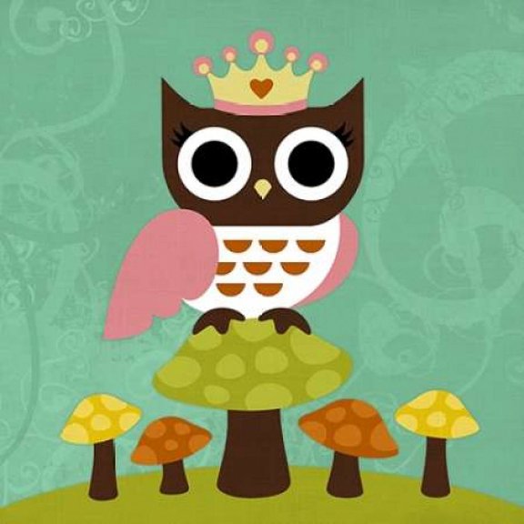 Princess Owl Poster Print by Nancy Lee