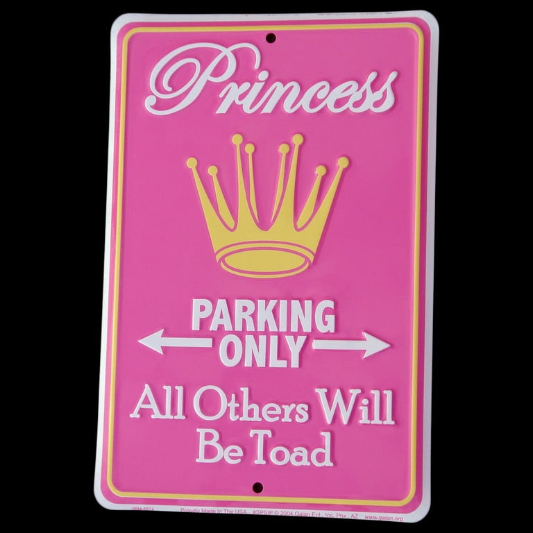 Funny Princess Parking Only All Others Will Be Toad Tin Garage/Shop/Home Wall Decor Sign Funny Princess Parking Only All Others Will Be Toad Tin Garage/Shop/Home Wall Decor Sign