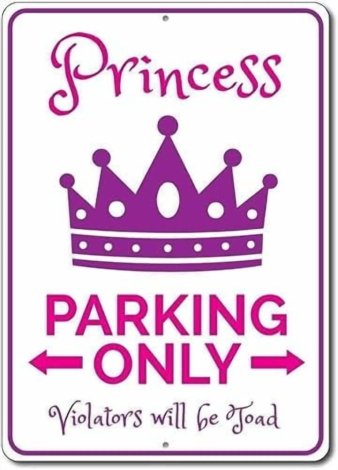 Princess Room Loading Sign Princess Parking Sign Aluminum Metal Tin Sign Vintage Crown Decor for ...