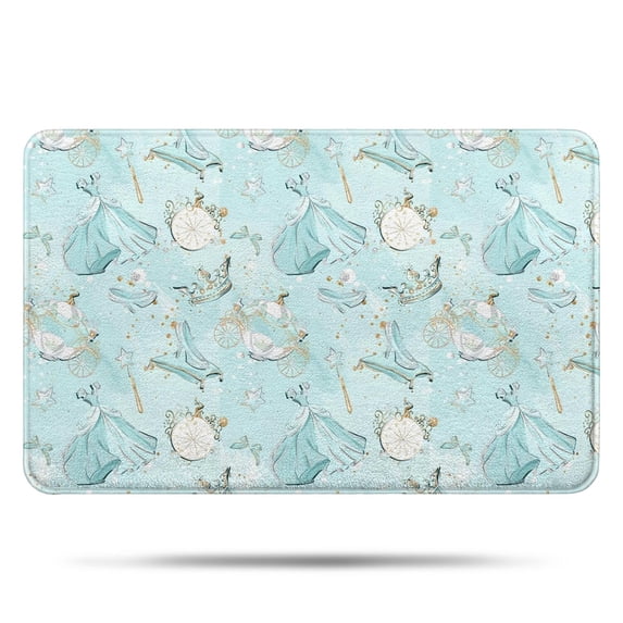 Princess Pattern Bathroom Rugs Mat,Non Slip Microfiber Bathroom Rug,Rubber Backing,Soft Bathroom Mats for Bathroom Floor,Tub and Shower,17x27in(43x68cm)