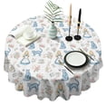 thumbnail image 1 of Princess Pattern Round Tablecloth 60"x60",Wrinkle Wipeable Table Cloth for Kitchen Dining Room Picnic Patio Party, 1 of 6