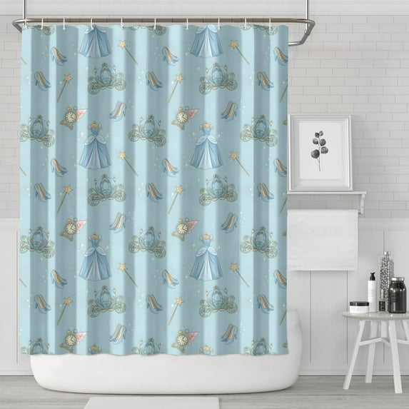 Princess Pattern Shower Curtain 84"x72" ,Bathroom Decorative Shower Curtains Set with 12 Hooks,Modern Waterproof Washable Shower Curtain