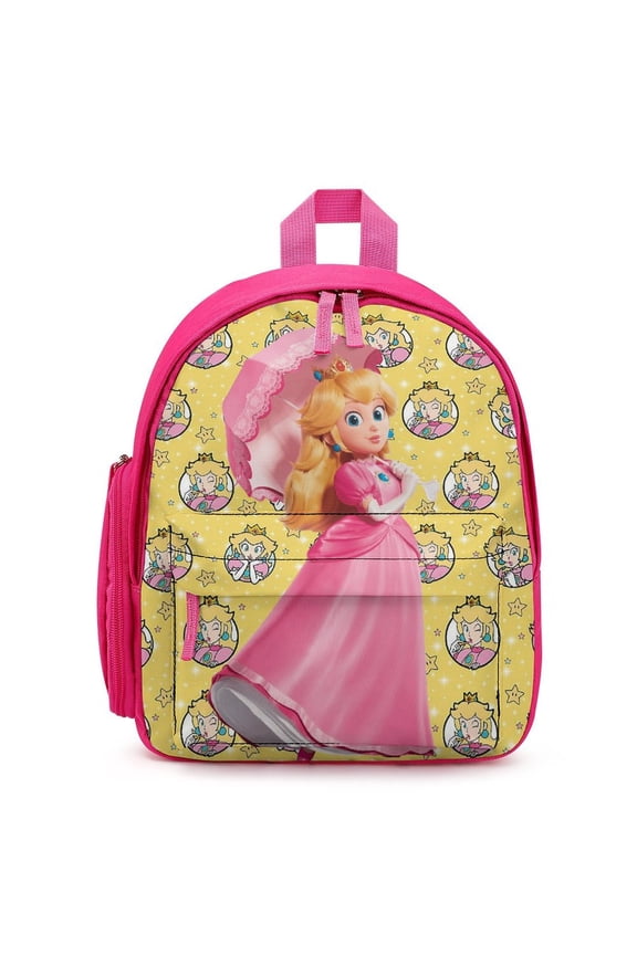 Princess Pea-ch Lightweight Backpack Small Shoulder Bags Bookbag Daypack Backpacks