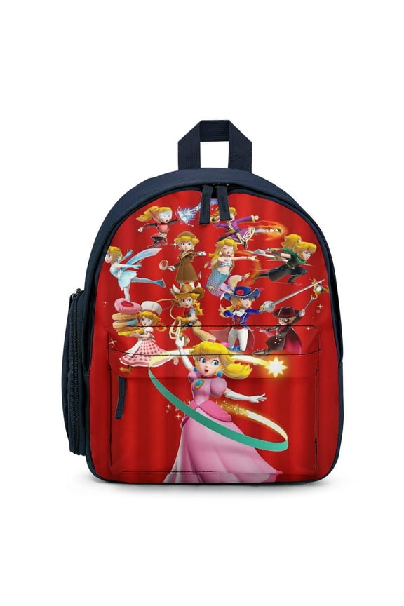 Princess Pea-ch Lightweight Backpack Small Shoulder Bags Bookbag Daypack Backpacks