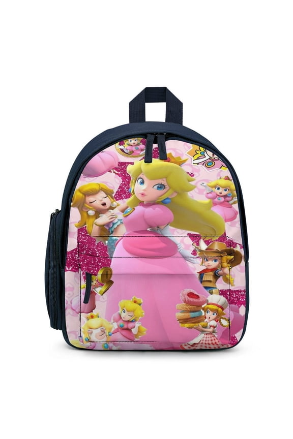 Princess Pea-ch Lightweight Backpack Small Shoulder Bags Bookbag Daypack Backpacks