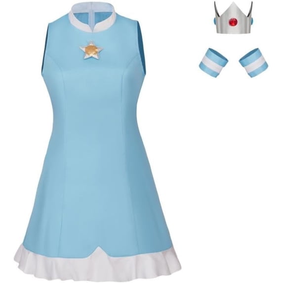 Princess Dress Women Tennis Costume Dress with Crown Sports Outfit