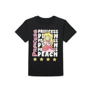 Princess Peach Girls Short Sleeve Graphic T-Shirt, Sizes 4-16