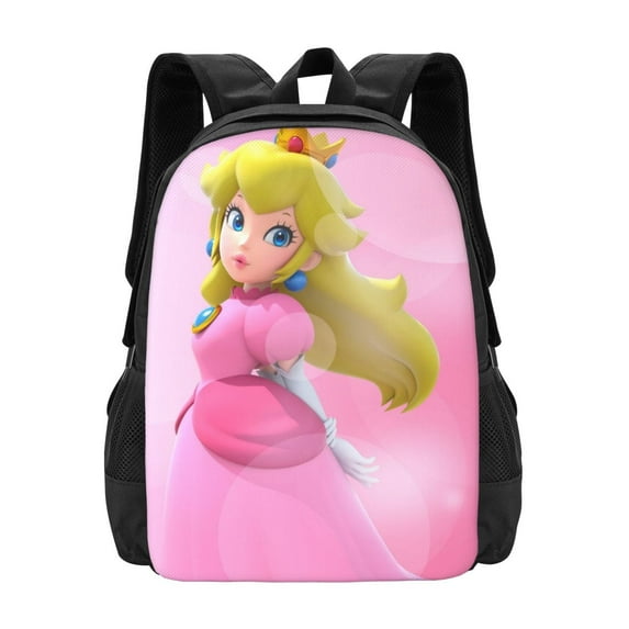 Princess Peach Backpack Bookbag Casual Daypack Travel Backpacks for Work Hiking Camping