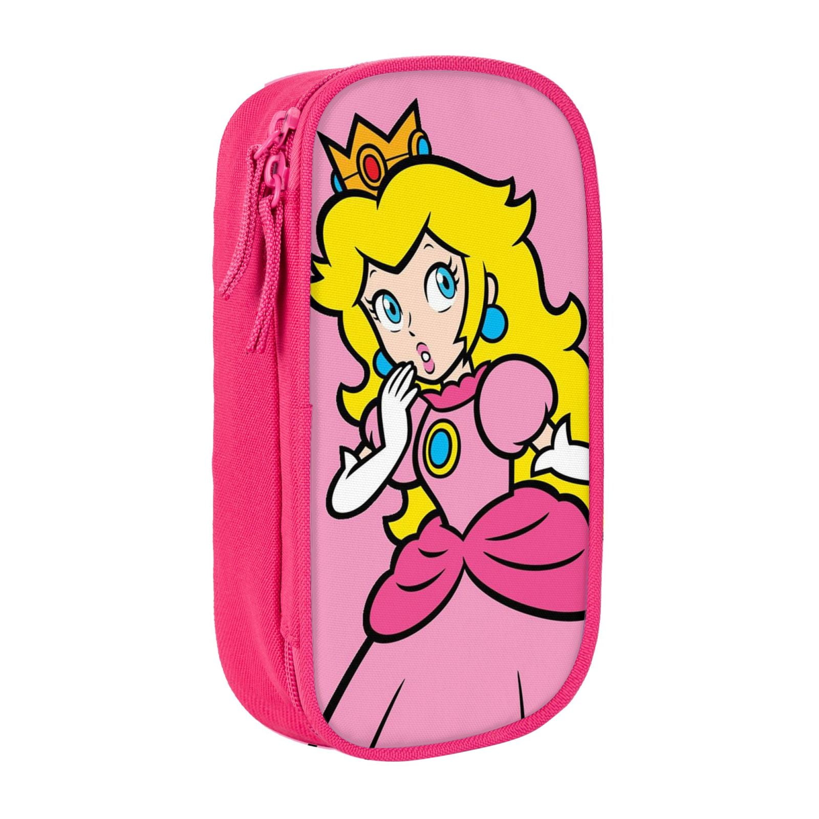 Princess Peach Pencil Case, Durable Pencil Pouch with Big Capacity