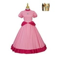 thumbnail image 1 of Princess Peach Pink Dress Halloween Adult  Outfit, 1 of 6