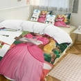 Princess Peach Super Soft 3Piece Bedding Set 86"x70" Quilt Coverlet