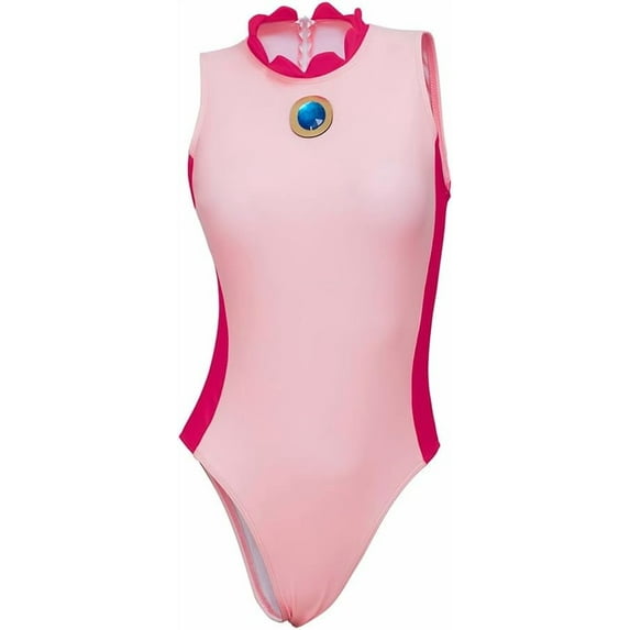 Princess Peach Swimsuit Pink Peach Swimwear Bathing Suit Sexy Jumpsuit Dress Bodysuit