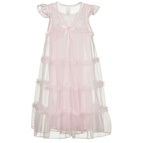 Princess Peignoir Night Gown and Robe Set, (2T - 14)