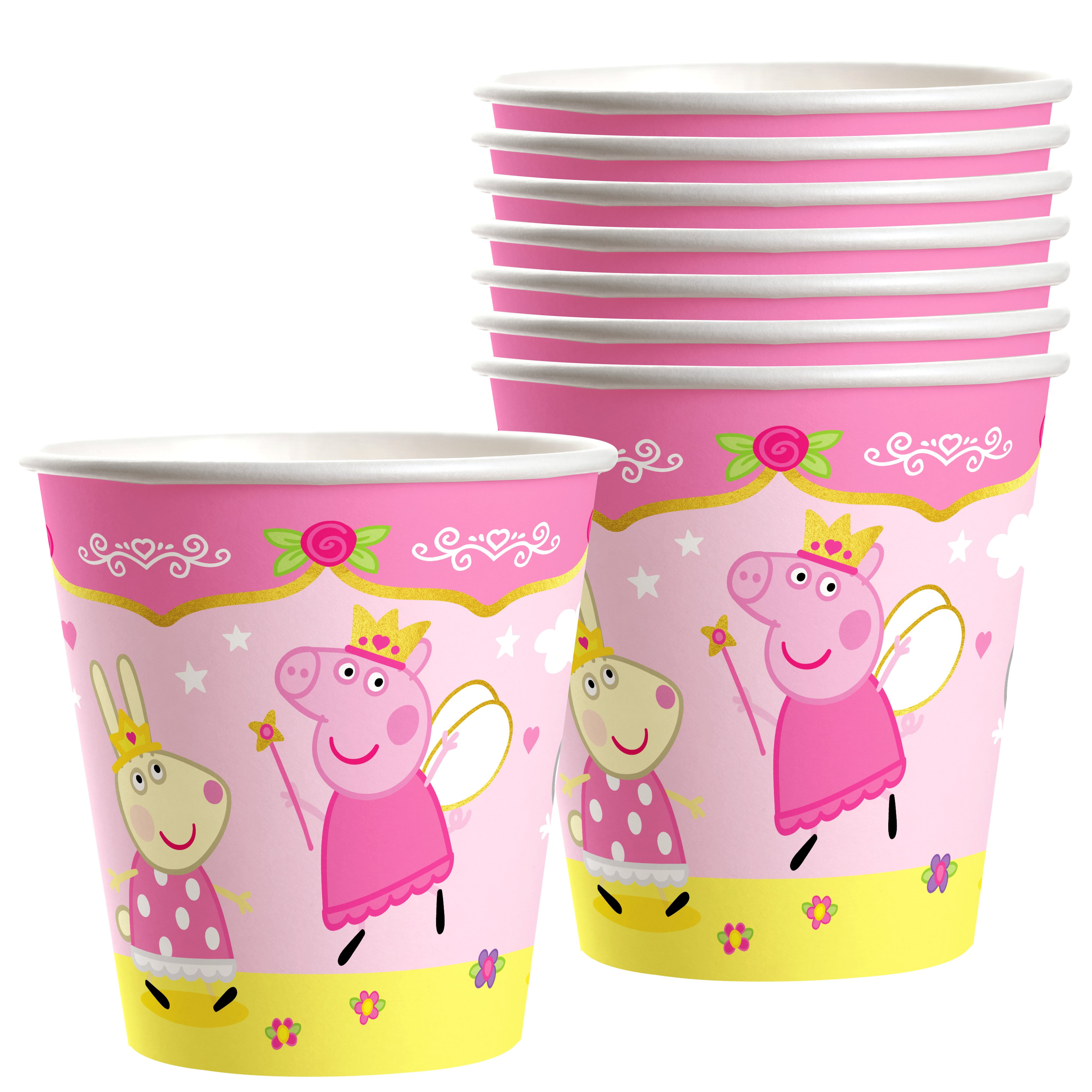 8 Gobelets en carton Peppa Pig 200 ml