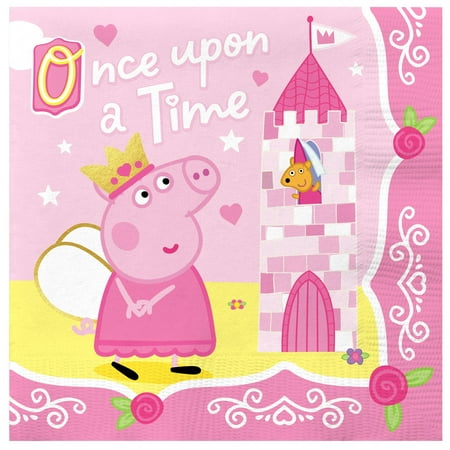 Princess Peppa Pig Napkins 48 Count - Princess Peppa Pig Party Supplies