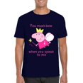 thumbnail image 1 of Princess Peppa Pig You Must Bow To Me Funny Cartoon Tee Unisex T-Shirt, 1 of 3