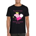 thumbnail image 1 of Princess Peppa Pig You Must Bow To Me Funny Cartoon Tee Unisex T-Shirt, 1 of 3