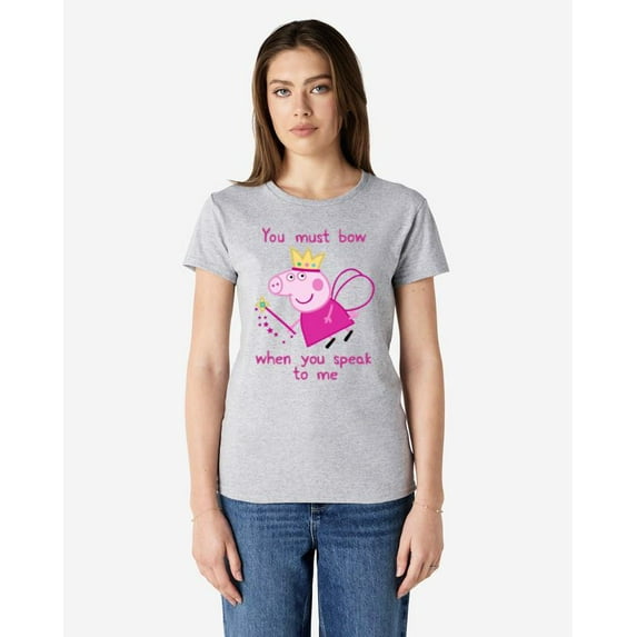 Princess Peppa Pig You Must Bow To Me Unisex Tee, for men & women, up to size 5XL.