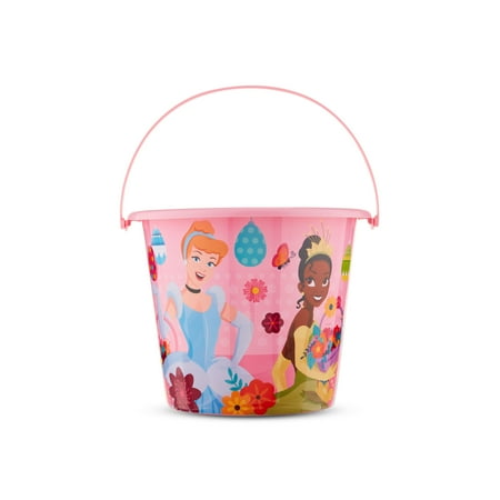 Princess Plastic Jumbo Easter Pail, 7 inches Tall, by Ruz, Made with Recycled Plastic, Pink, Perfect Basket Stuffer