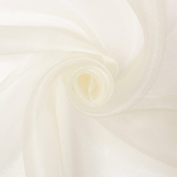 Princess Polyester Bridal Liquid Shimmer Organza 60 Inch 30 GSM Lightweight Sheer Fabric By The Yard For Sewing, Crafts, DIY, & More - Beige, 10 Yards