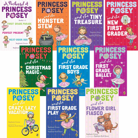 Princess Posey, First Grader Series Complete Set : Princess Posey and the First Grade Parade; Perfect Present; Next-Door Dog; Monster Stew.... by Stephanie Roth Sisson (Paperback Collection)